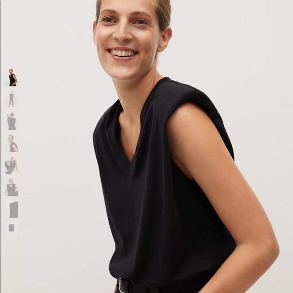 MANGO Shoulder pad v-neckline t-shirt - Picture 2 of 3